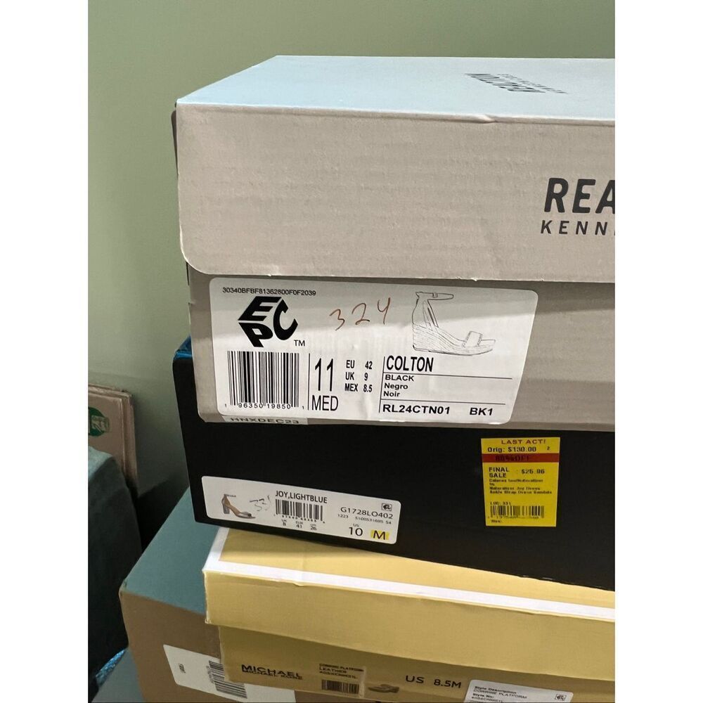 Kenneth Cole Reaction NWT Colton Espadrille 3” Strappy Wedge Ankle Sandals Black - Picture 5 of 5
